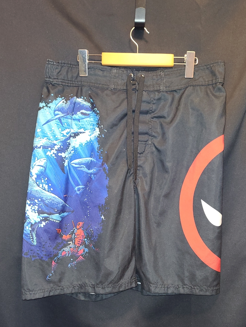Marvel Deadpool vs Jaws Swim Trunks SIZE XL